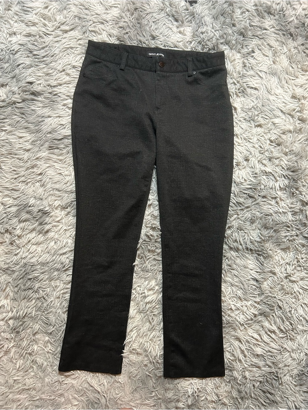 DKNY Dark Gray Straight Leg Trousers